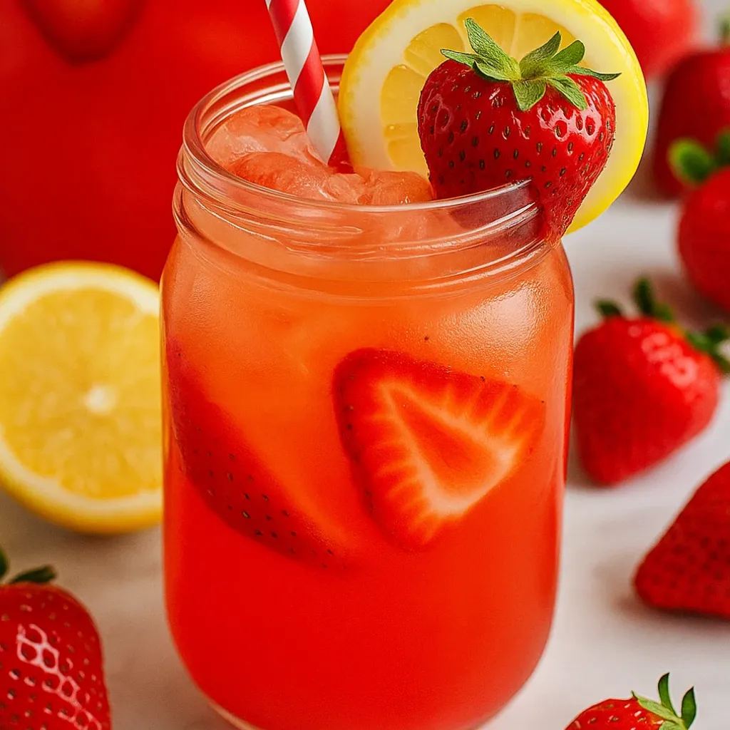 Strawberry Lemonade Vodka Cocktail