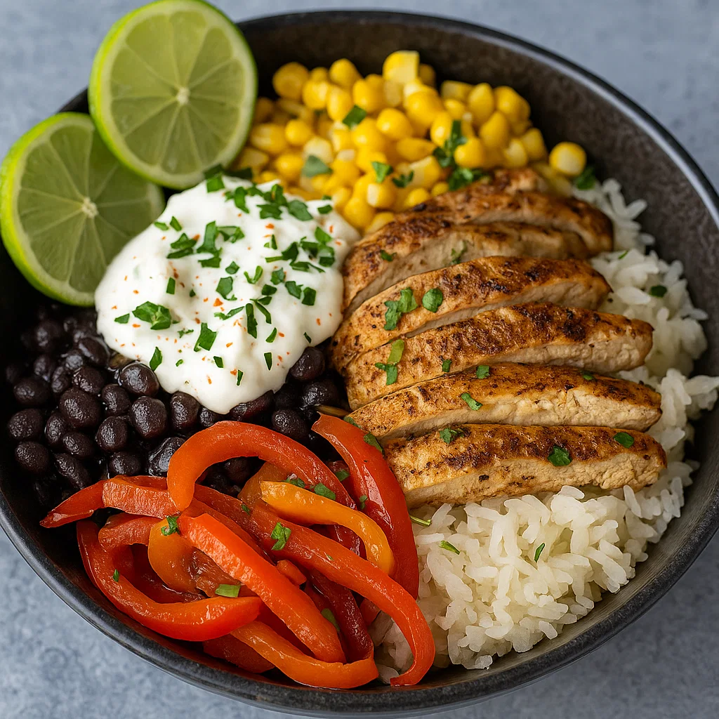 Healthy Chicken Fajita Bowls
