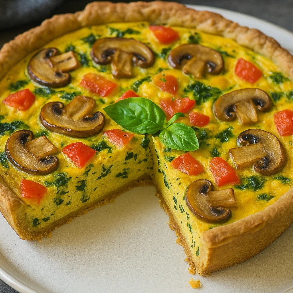 Vegan Spinach Tofu Quiche