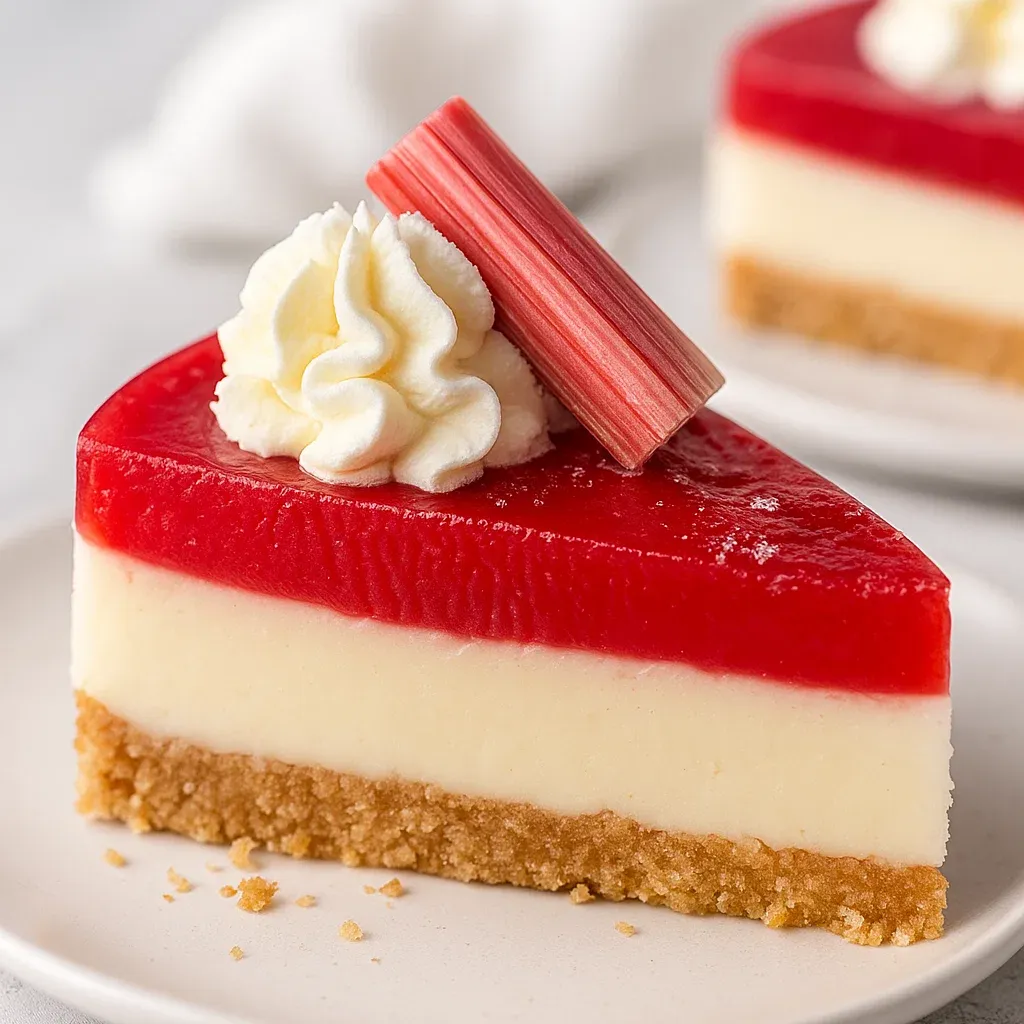 Rhubarb Cheesecake Cream Cups