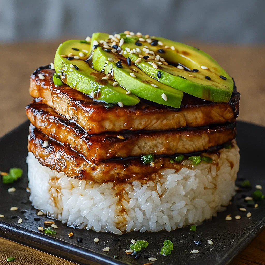 Teriyaki Chicken Avocado Rice Bow