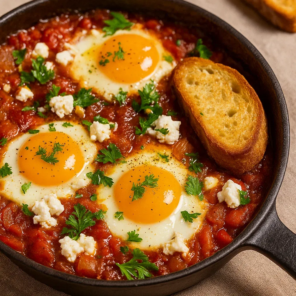 Shakshuka with Cilantro and Feta