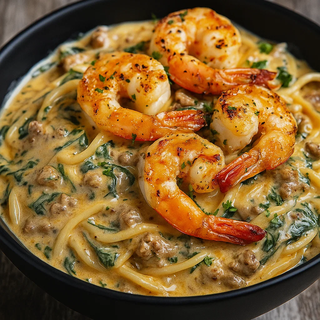Southern Creamy Bow Tie Shrimp