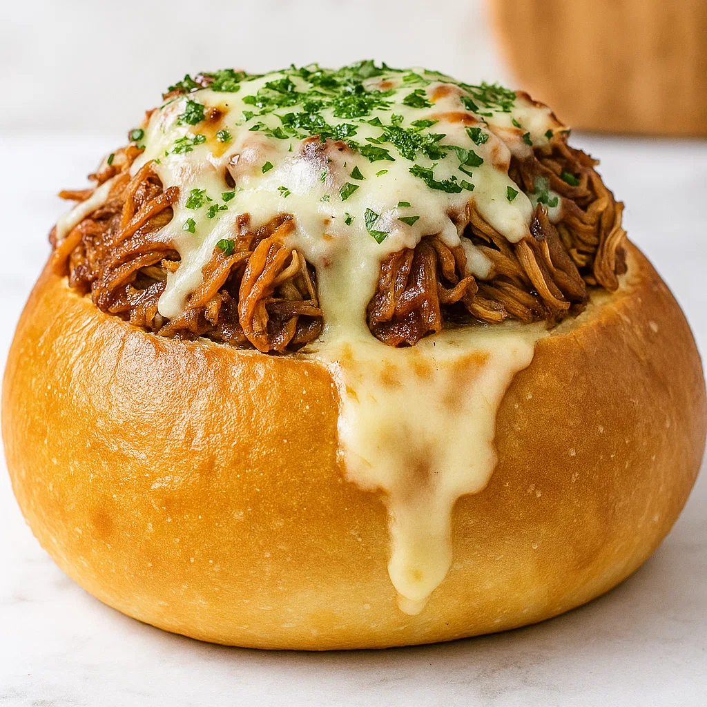 BBQ Pulled Pork Bread Bowl