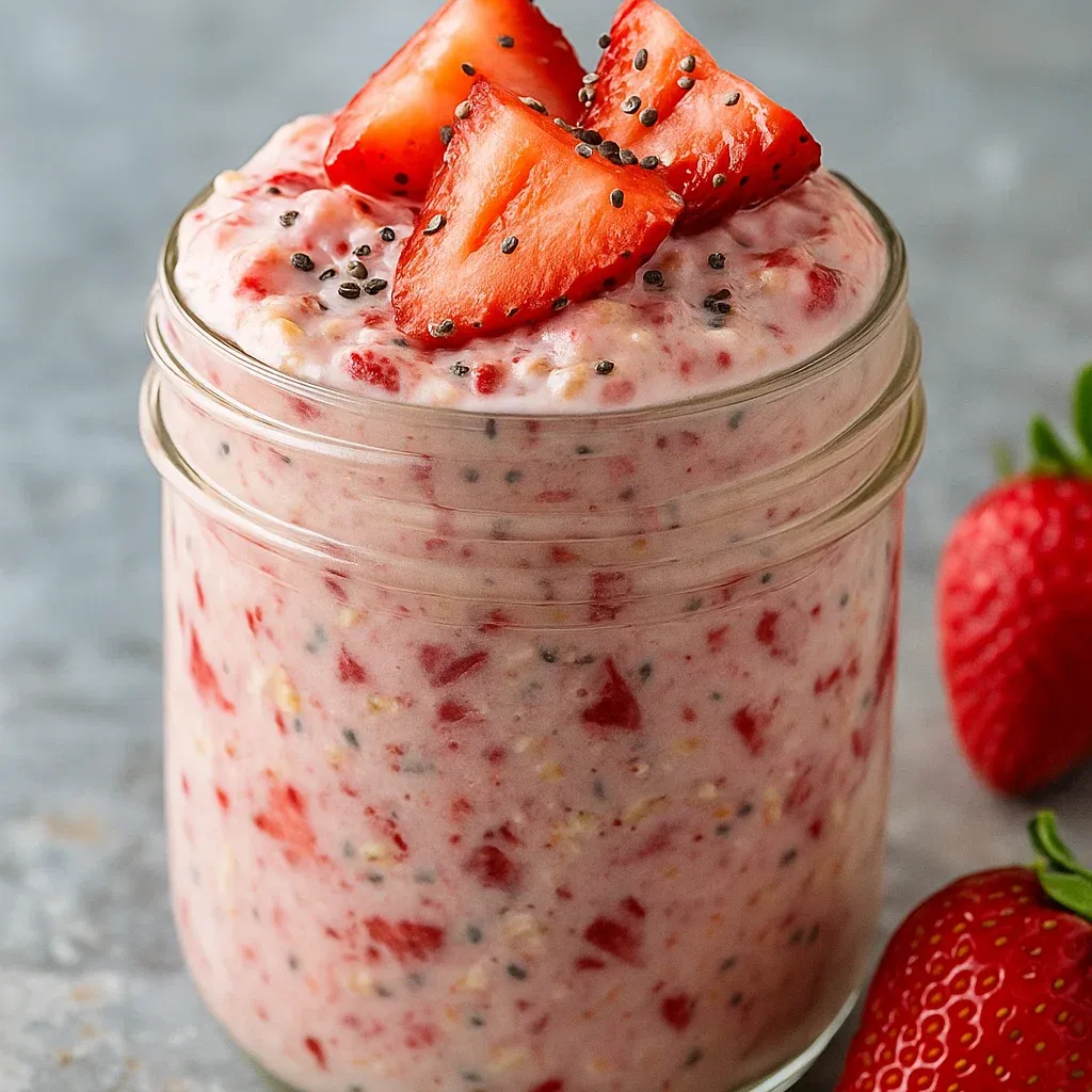Strawberries and Cream Overnight Oats