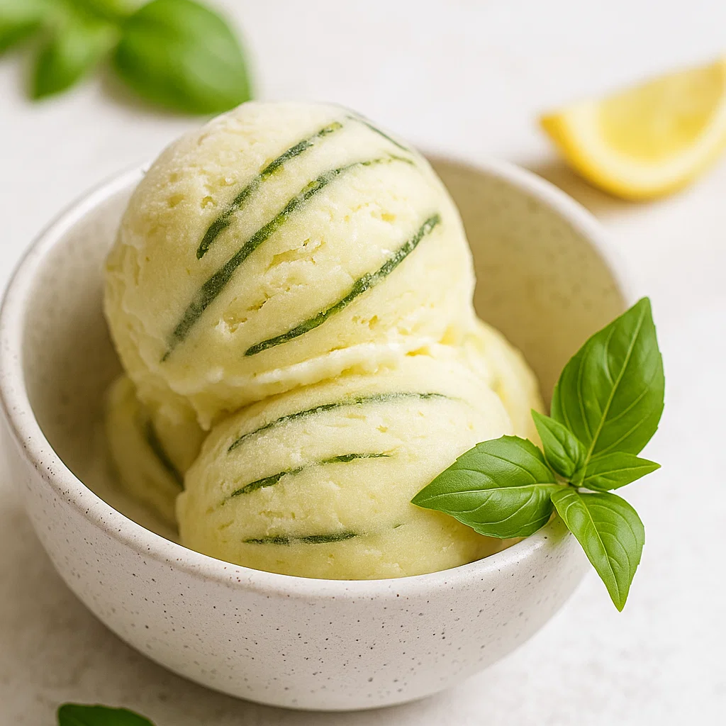 Lemon Basil Sorbet