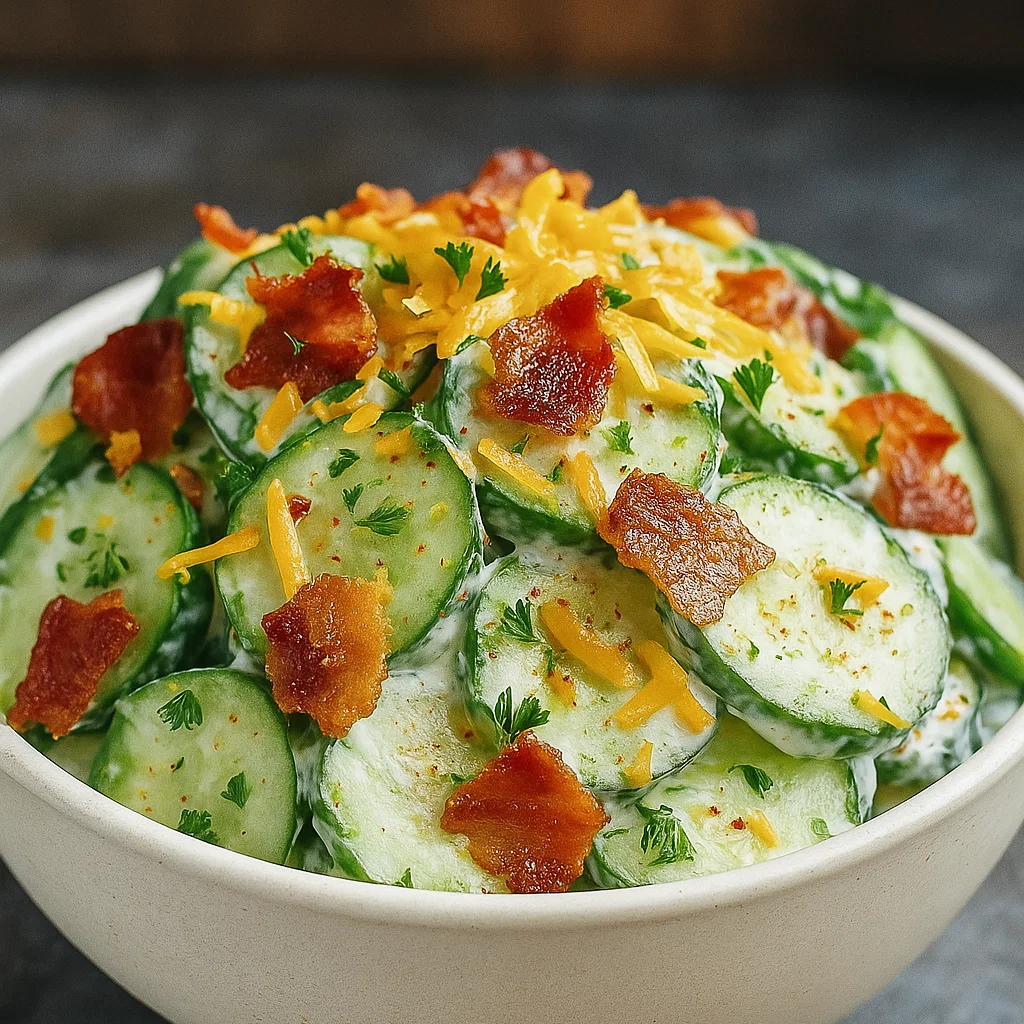 Cucumber Ranch Bacon Salad