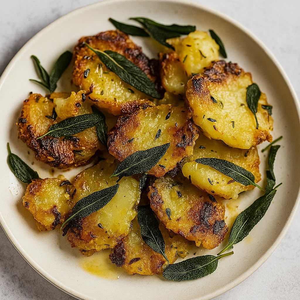 Crispy Smashed Sage Potatoes