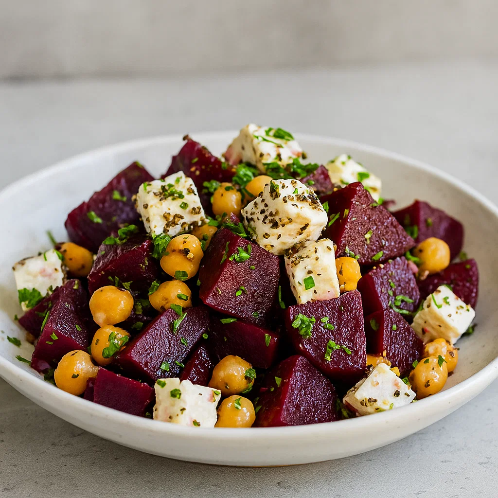 Chickpea Beet Feta Salad