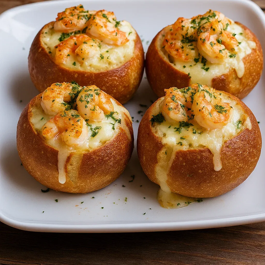 Crabby Shrimp Garlic Bread Bombs
