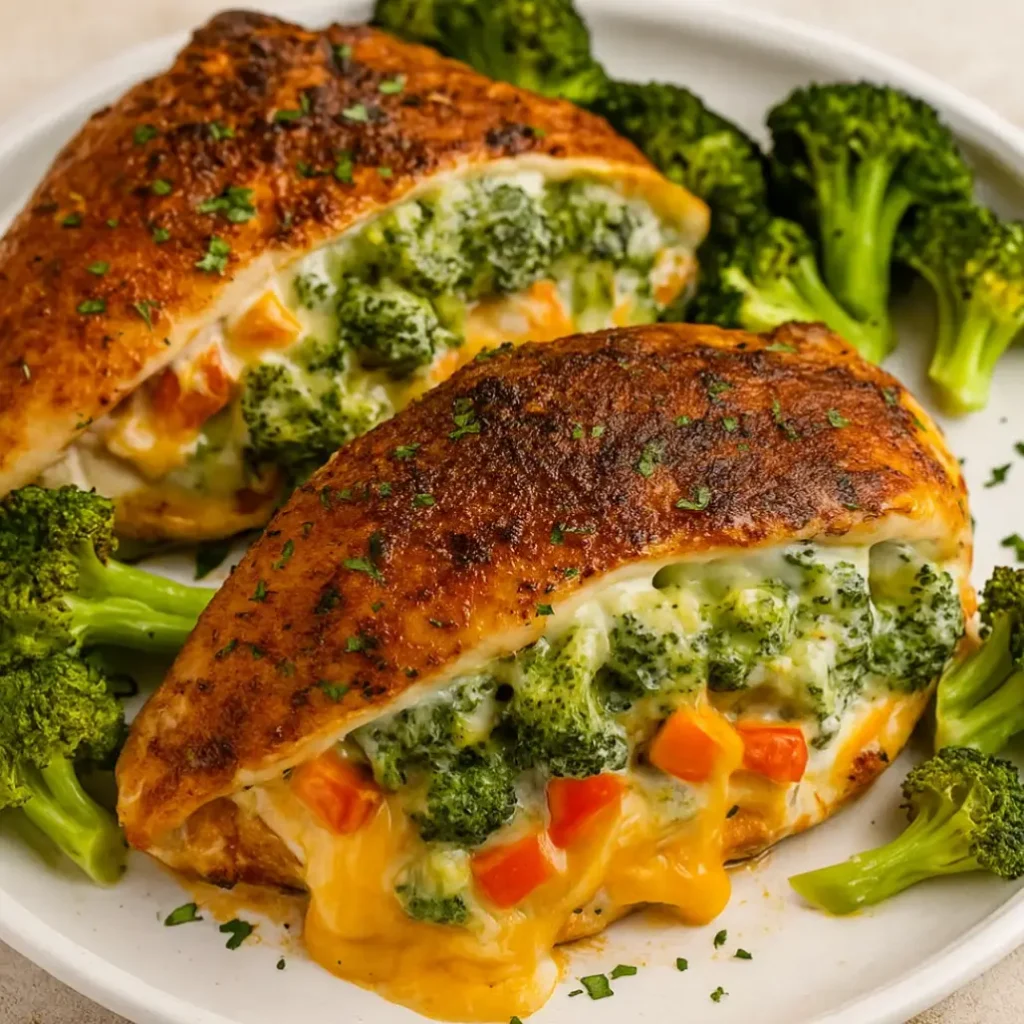 Broccoli Cheese Stuffed Chicken
