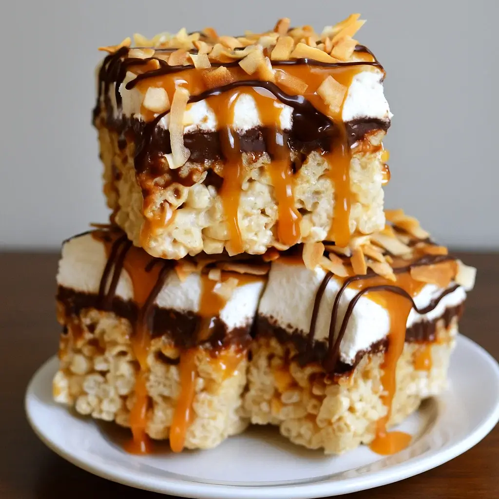 Samoa Rice Krispie Bars