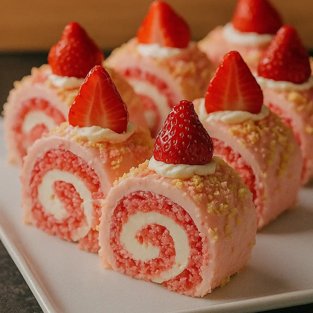 Strawberry Shortcake Cheesecake Rolls