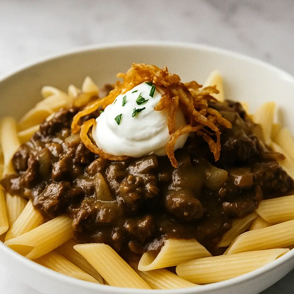 French Onion Beef Noodles