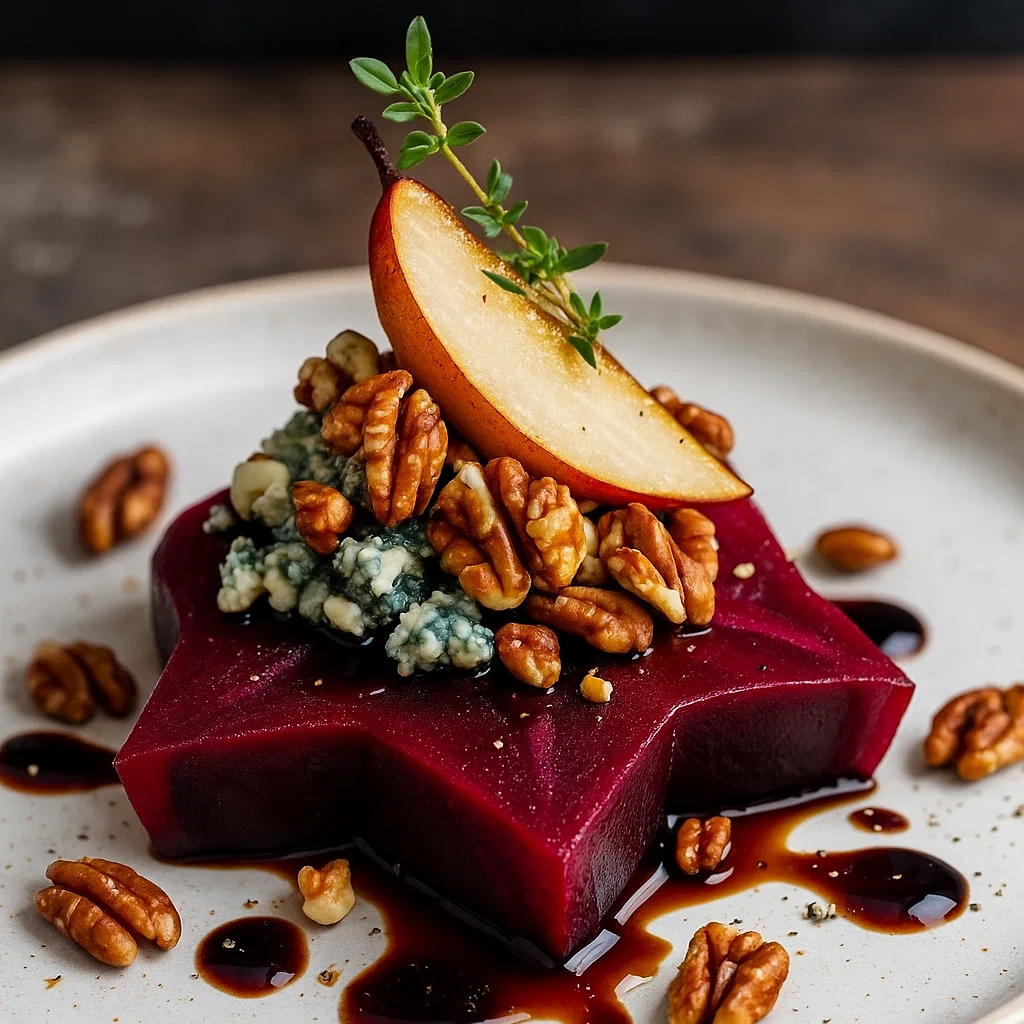 Roasted Beet Blue Cheese Towers
