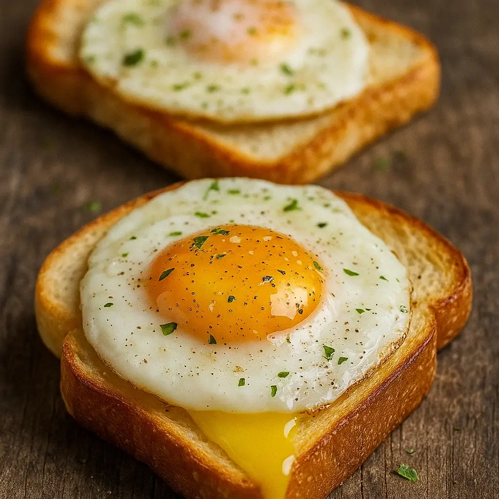 Cheese Pull Toast with Sunny Egg