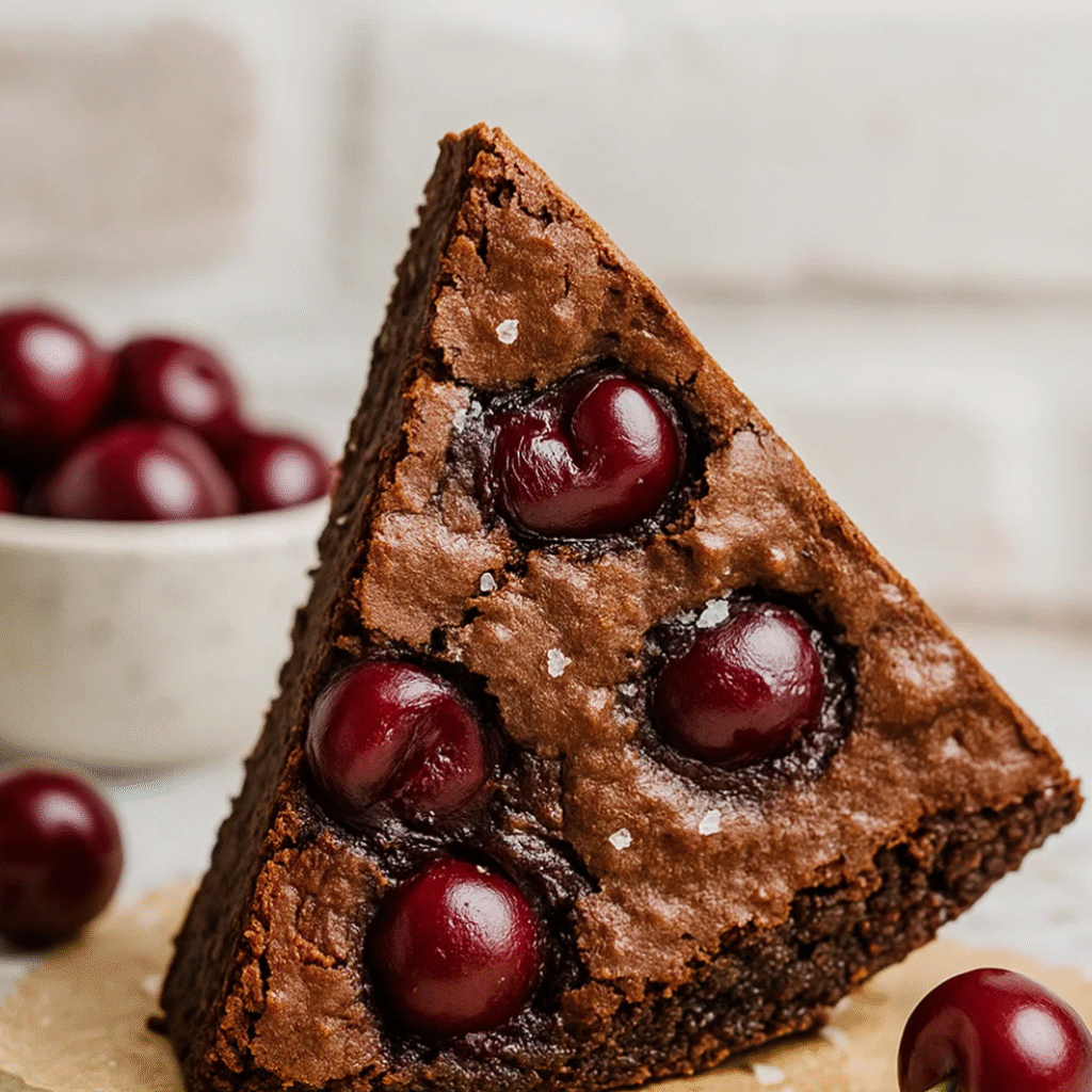Roasted Chocolate Cherry Brownies