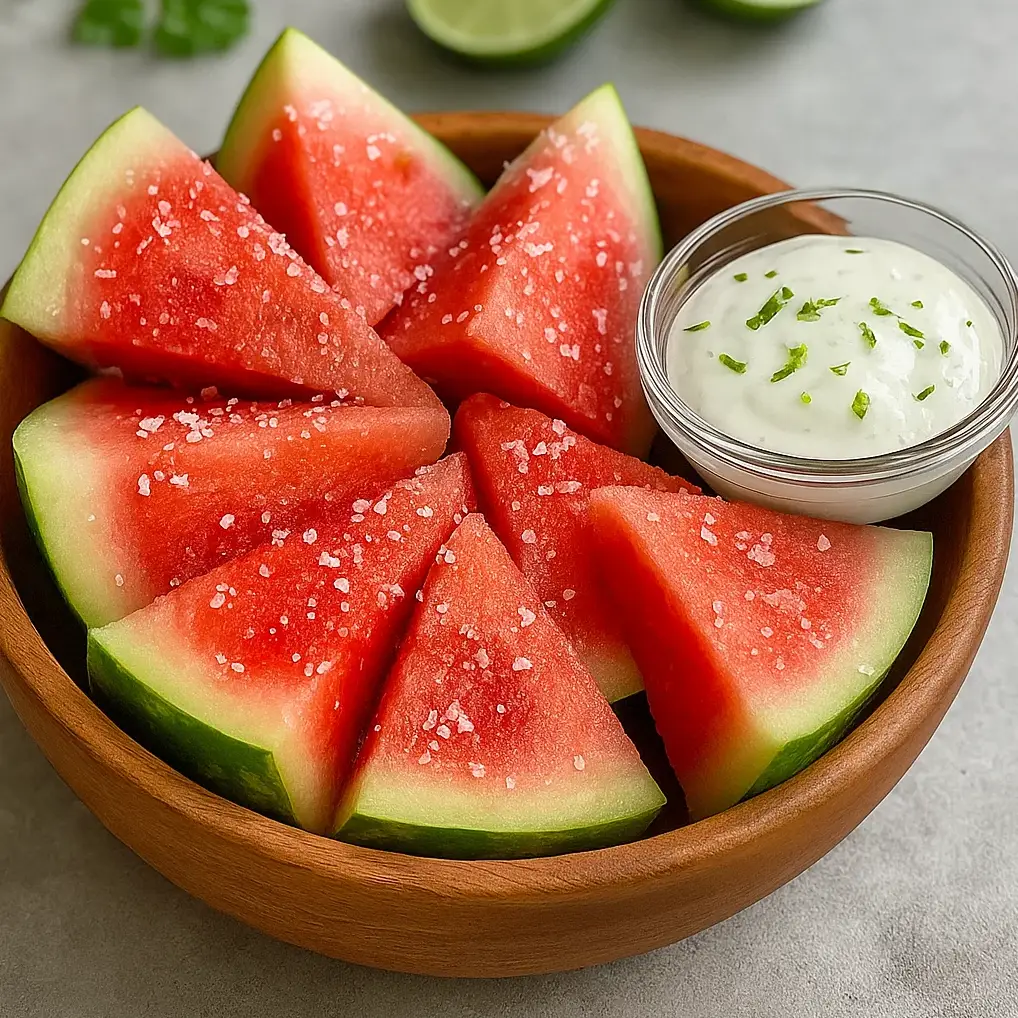 Watermelon Fries with Coconut Lime Dip