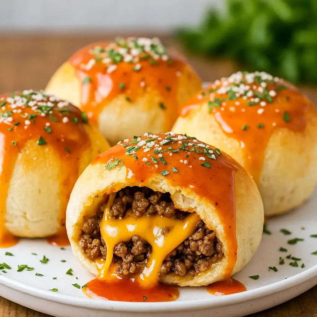 Garlic Parmesan Cheeseburger Bombs