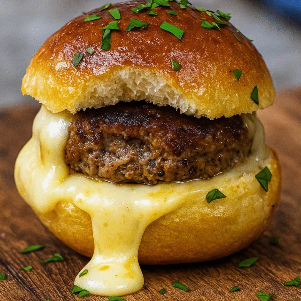 Garlic Parmesan Cheeseburger Bombs