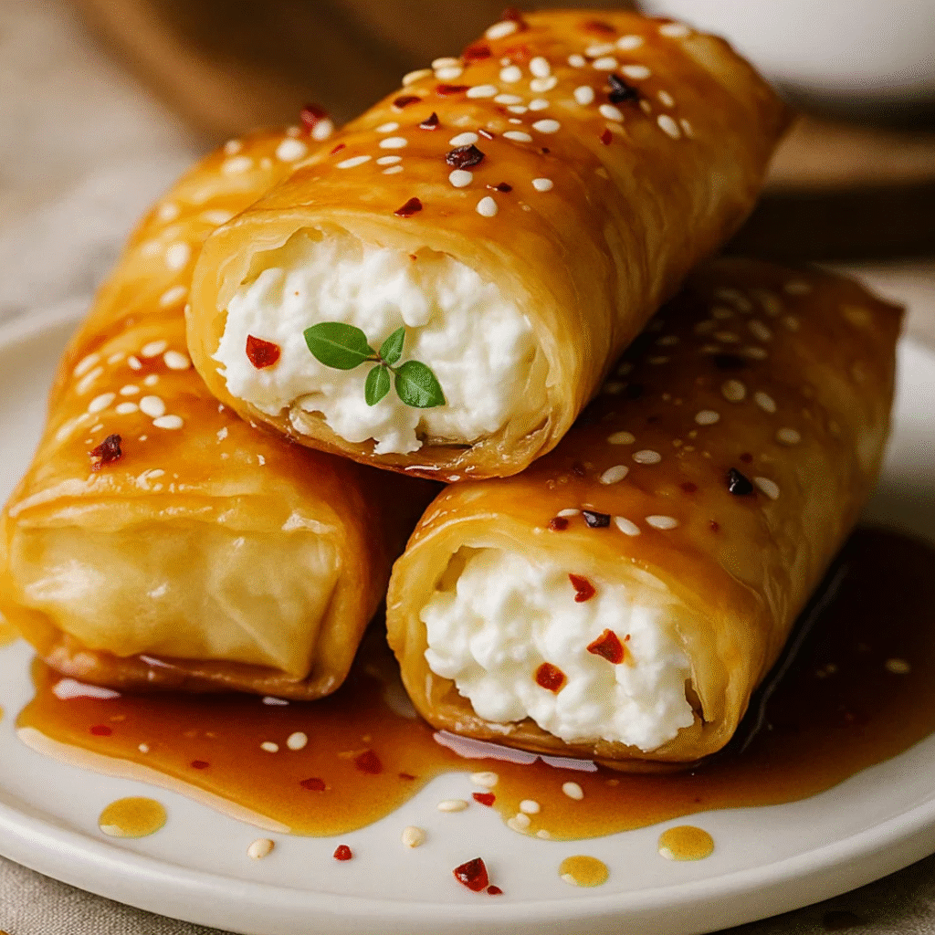 Oven Fried Feta Rolls