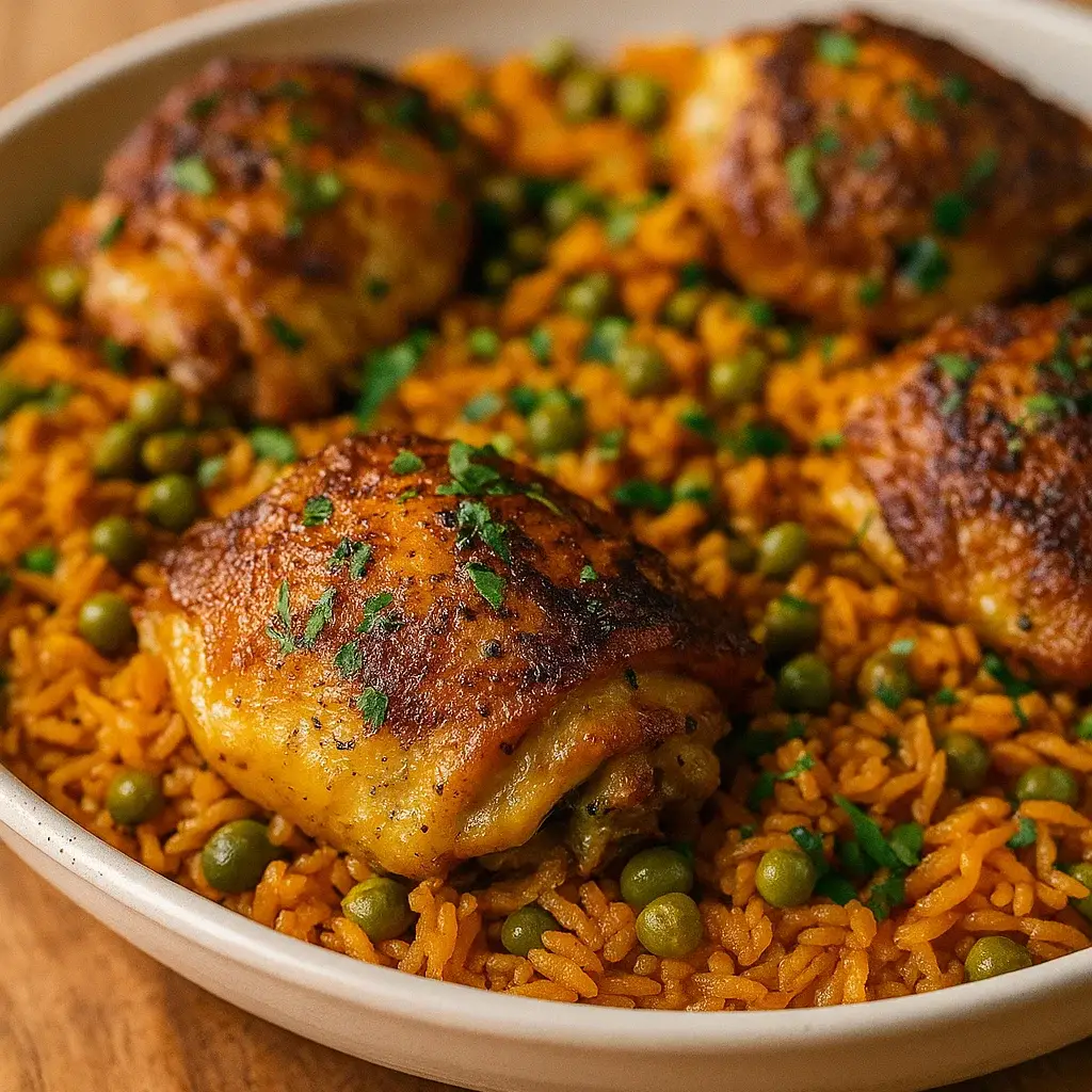 Garlic Chicken Spanish Rice Pot