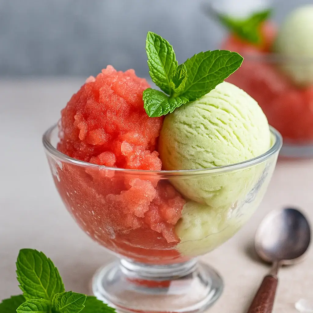 Fresh Mint Iced Salted Watermelon
