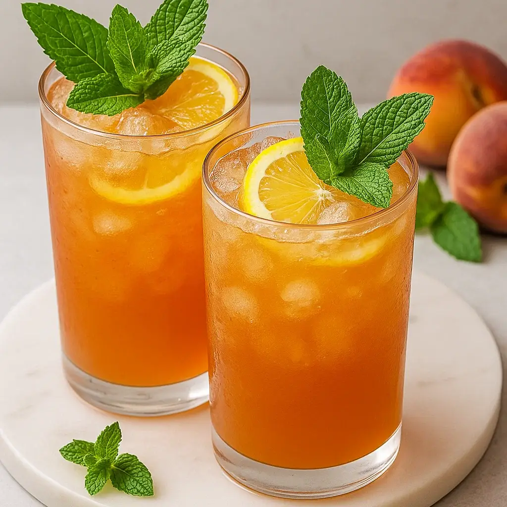 Peach Iced Tea Summer Drink
