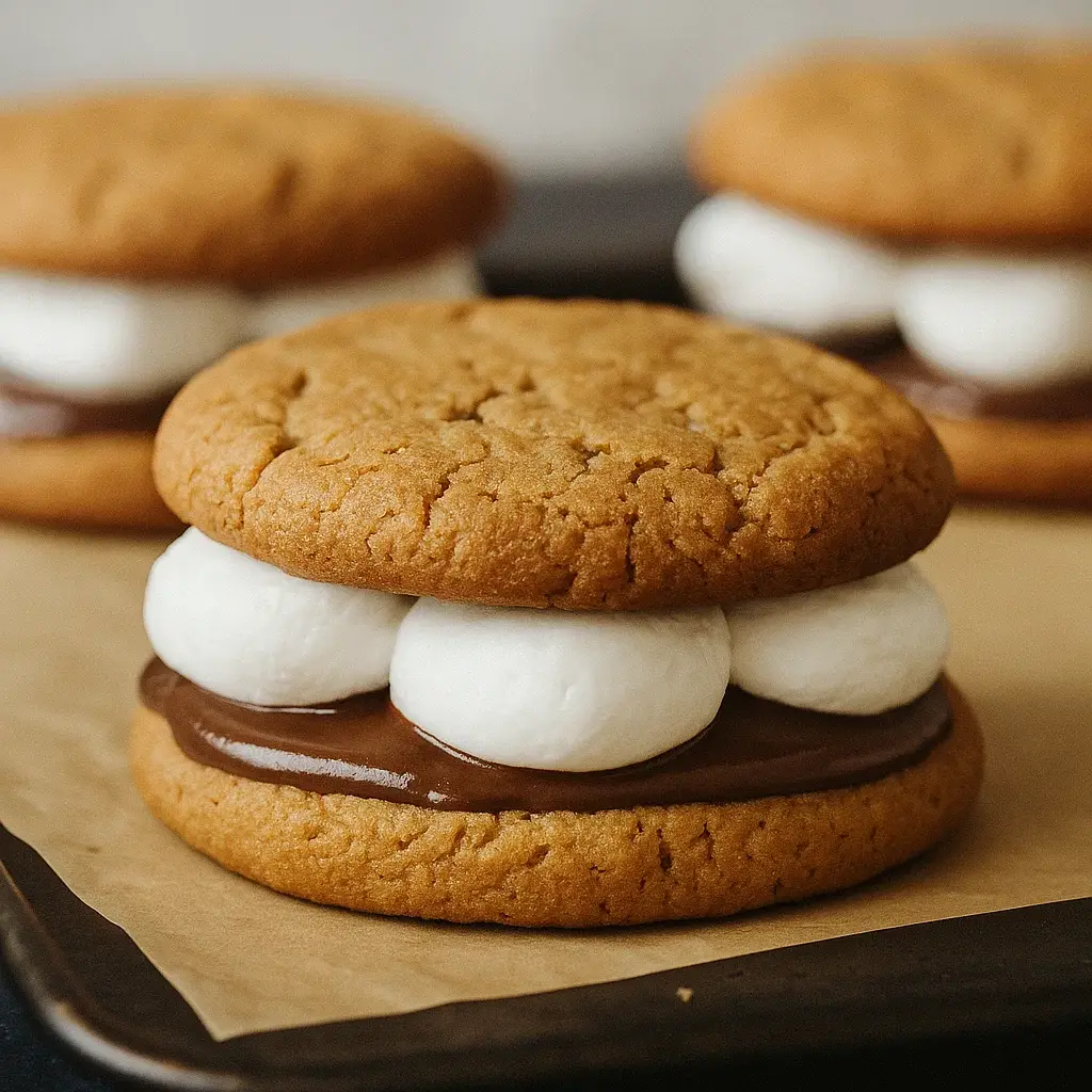 Peanut Butter S'mores Sandwich Cookies