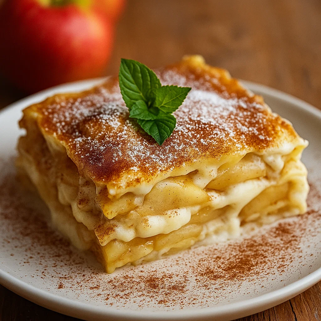 Cinnamon Roll Apple Lasagna