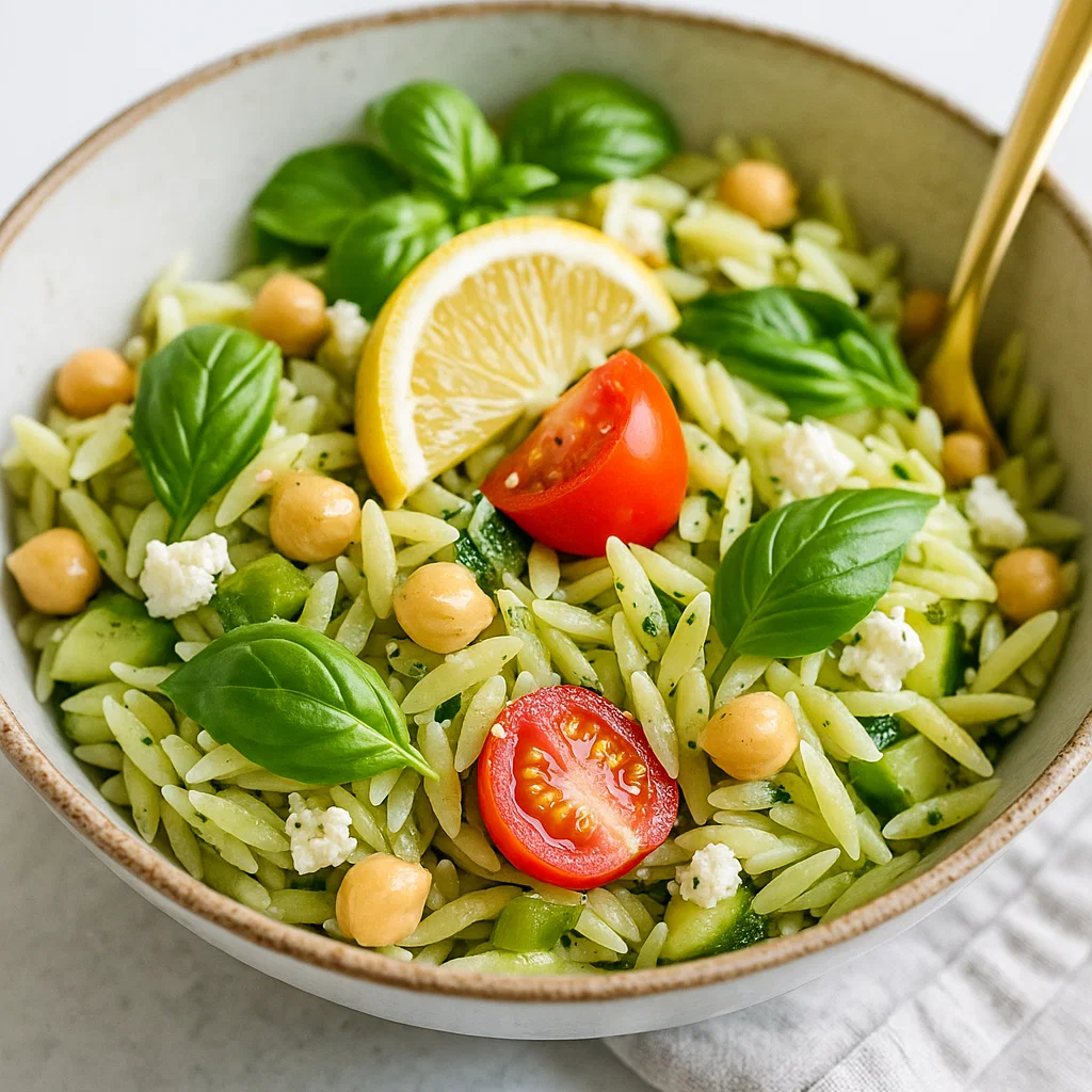 Lemon Basil Orzo Salad
