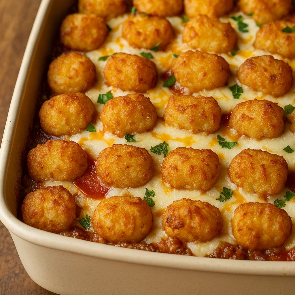 Pizza Tater Tot Bake