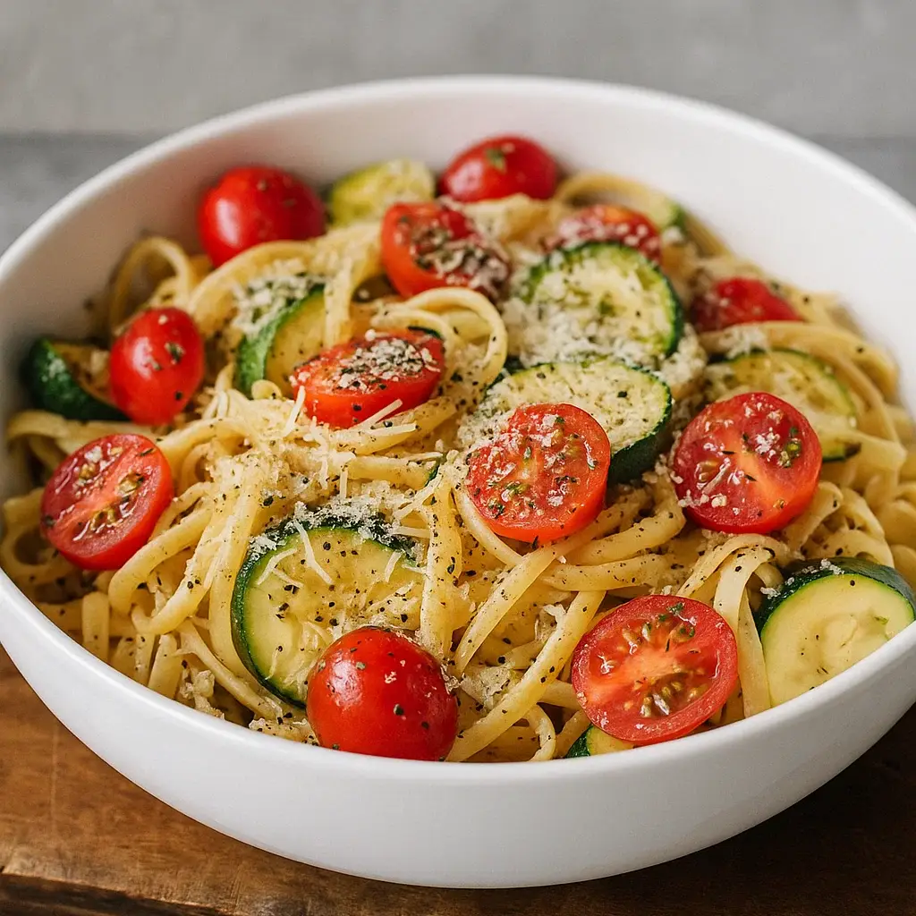 Weeknight Tomato Zucchini Pasta