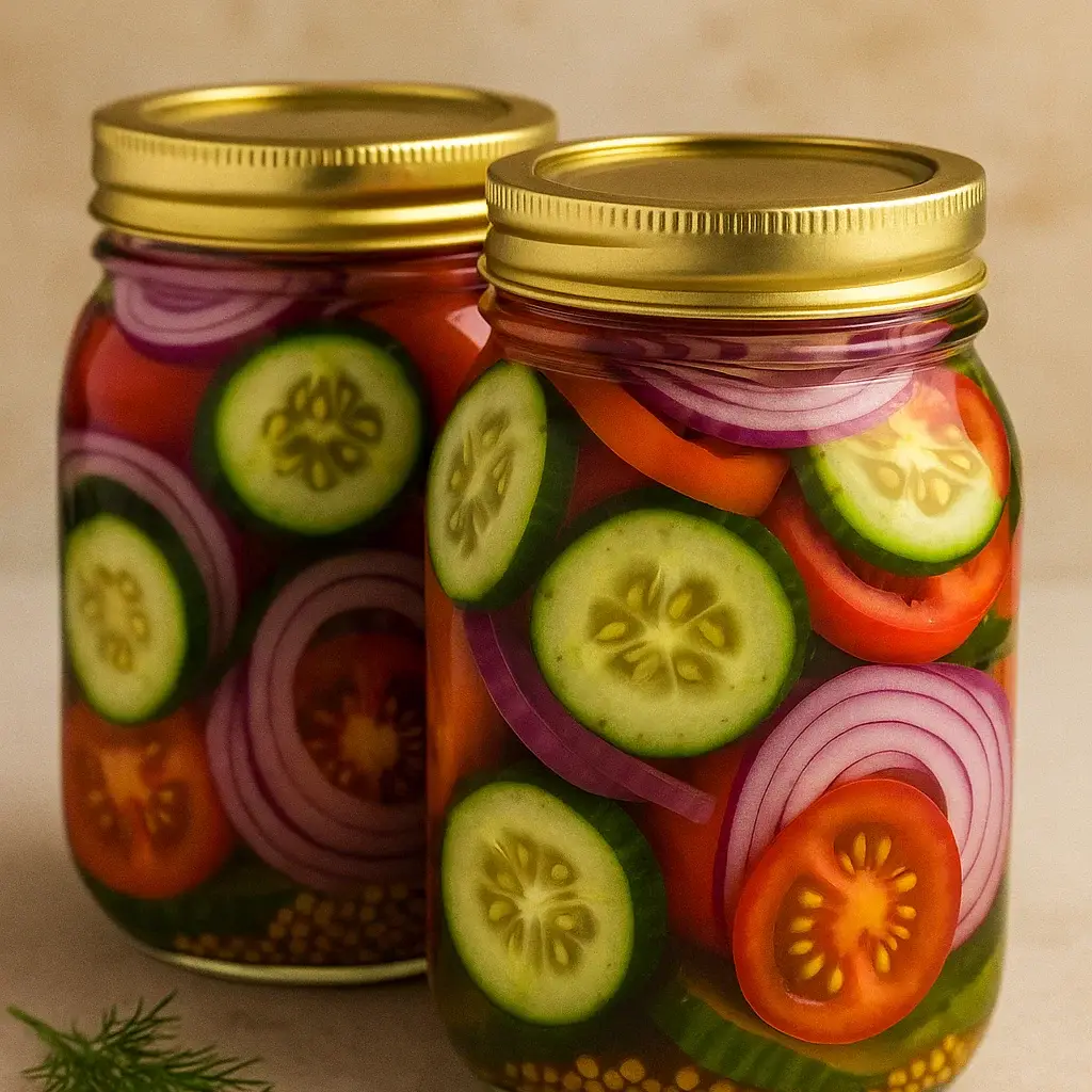 Pickled Cherry Tomatoes Onion Cucumber