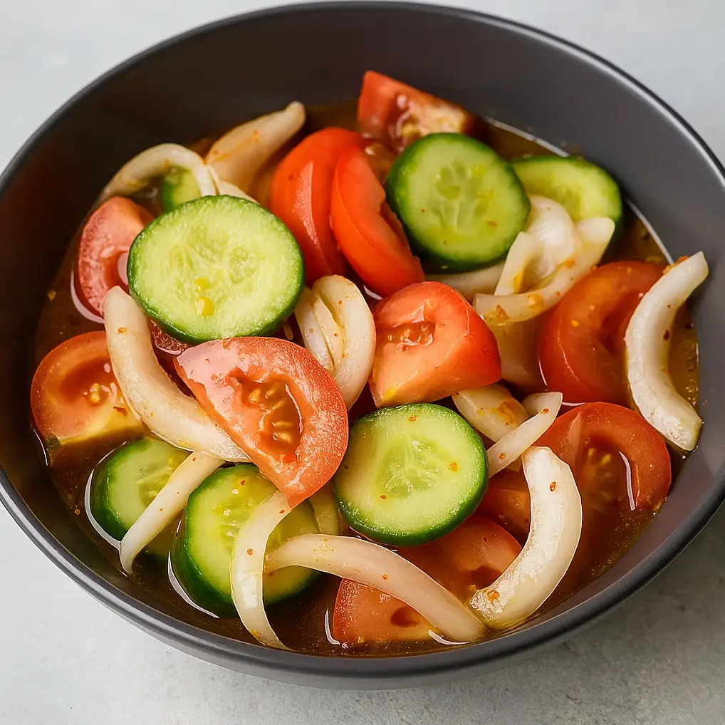 Marinated Cucumber Onion Tomato Salad