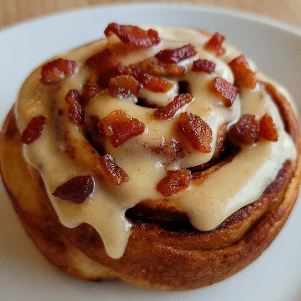 Maple Bacon Cinnamon Rolls