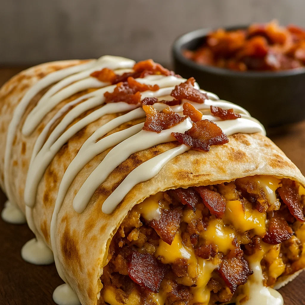 Loaded Bacon Cheeseburger Burrito
