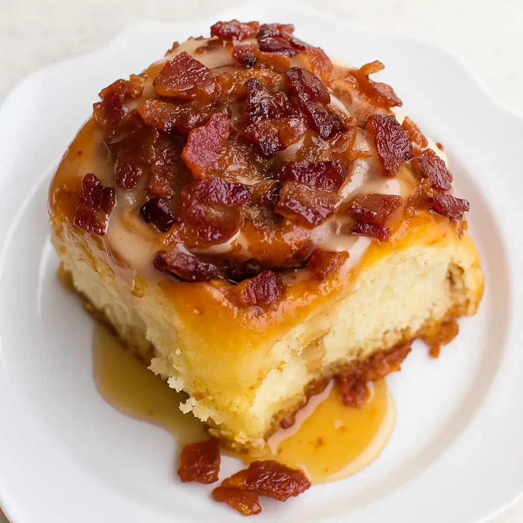 Maple Bacon Cinnamon Rolls