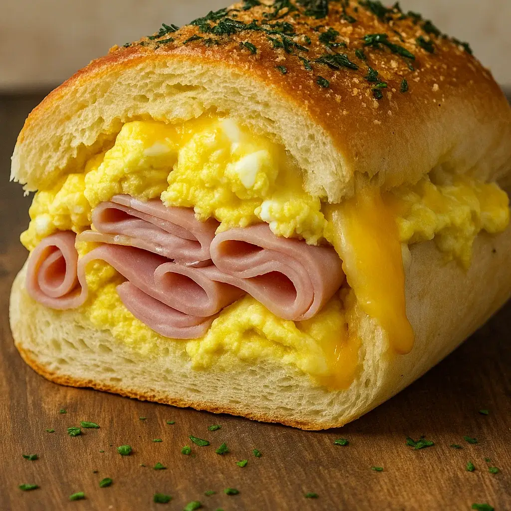 Ham Egg and Cheese Breakfast Rolls