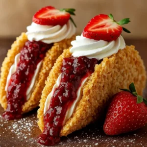 Strawberry Crunch Cheesecake Tacos