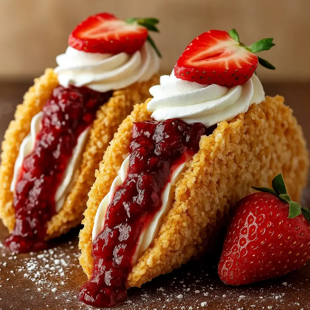 Strawberry Crunch Cheesecake Tacos
