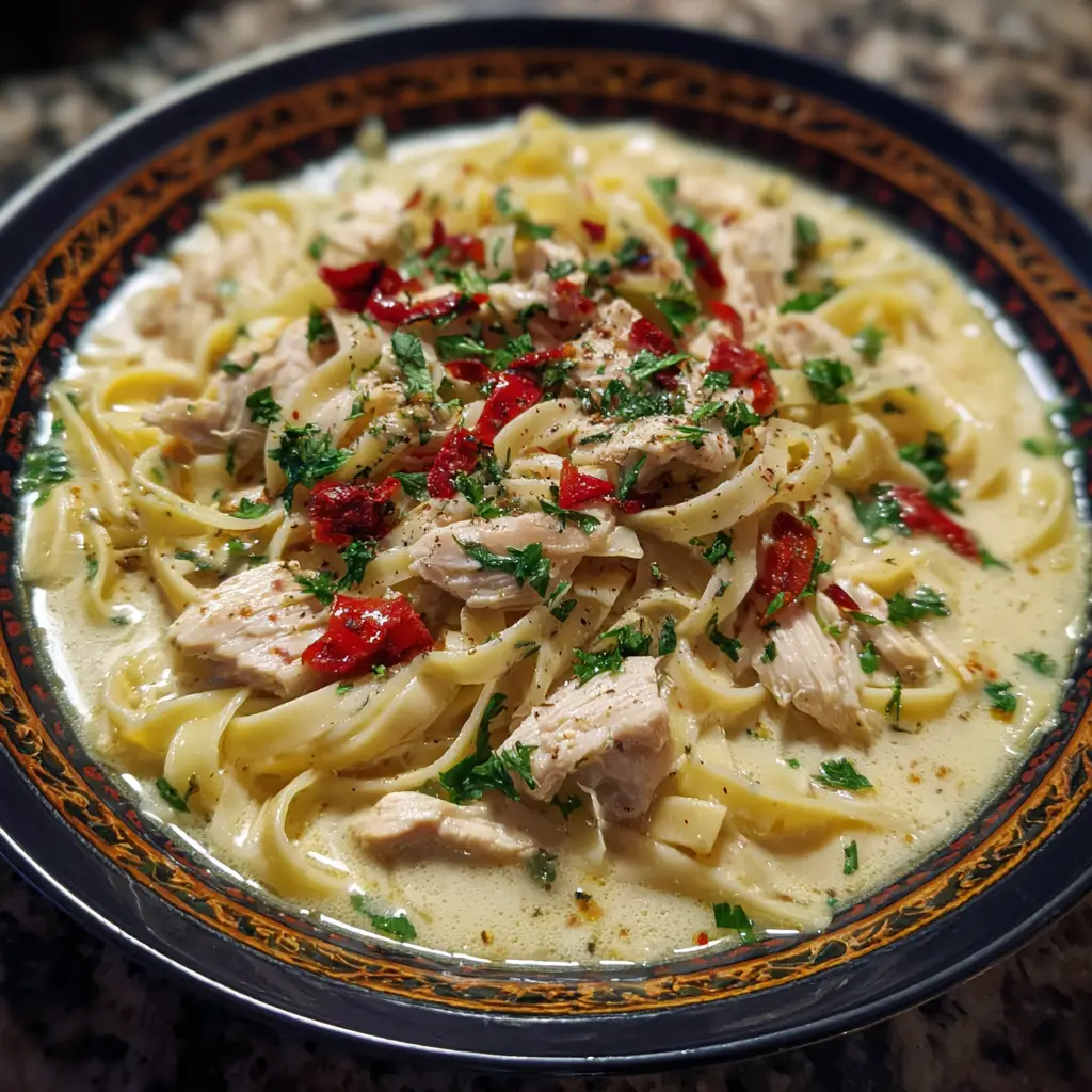 Creamy Chicken Noodles Crockpot