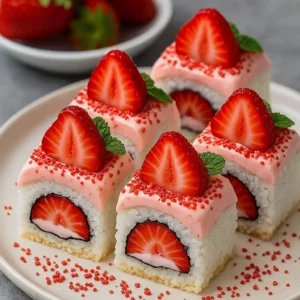 Strawberry Shortcake Sushi