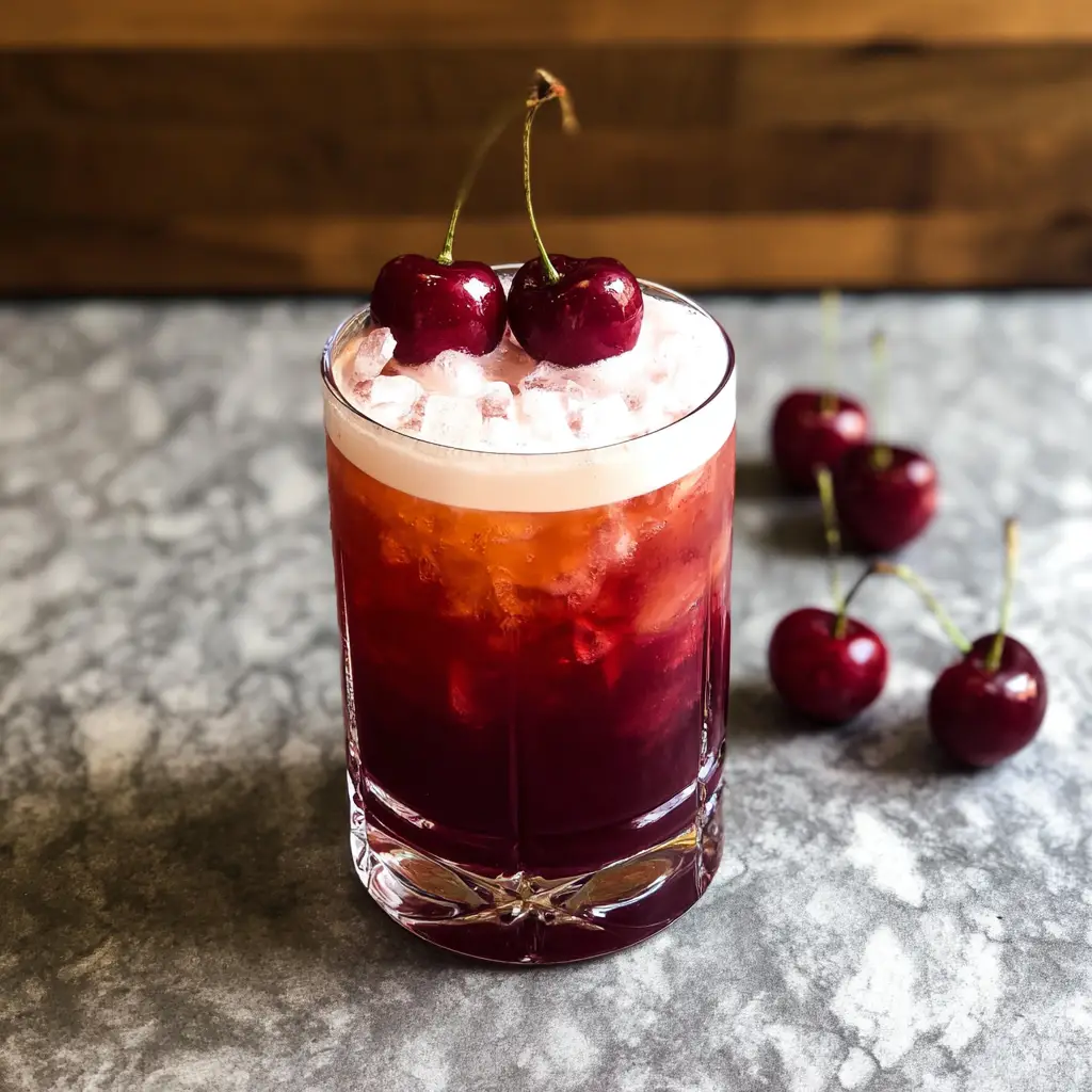 Tropical Cherry Rum Cocktail