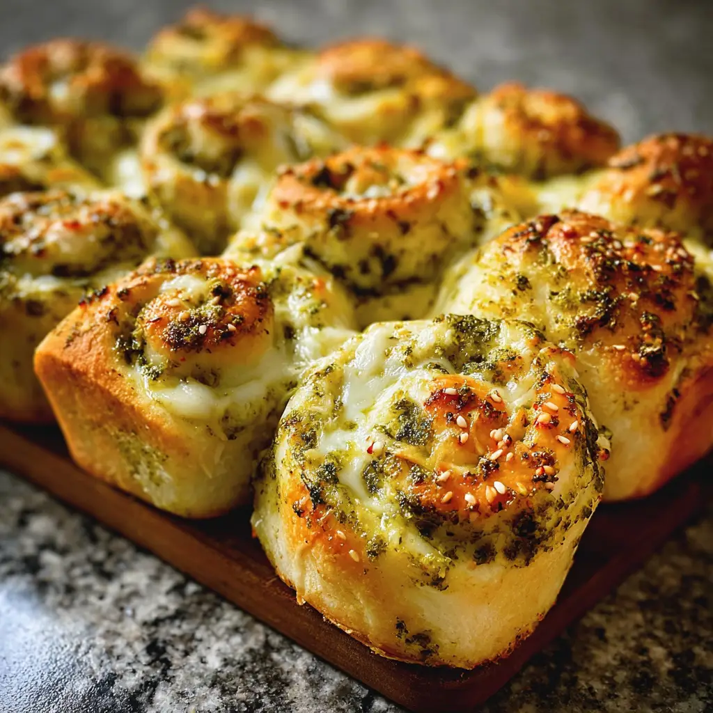 Cheesy Pesto Bread Rolls