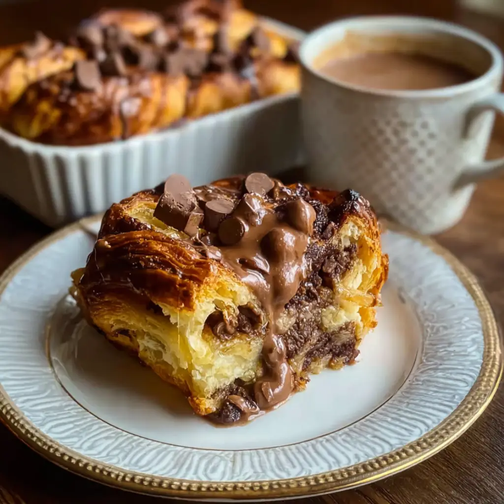 Chocolate Croissant Breakfast Bake