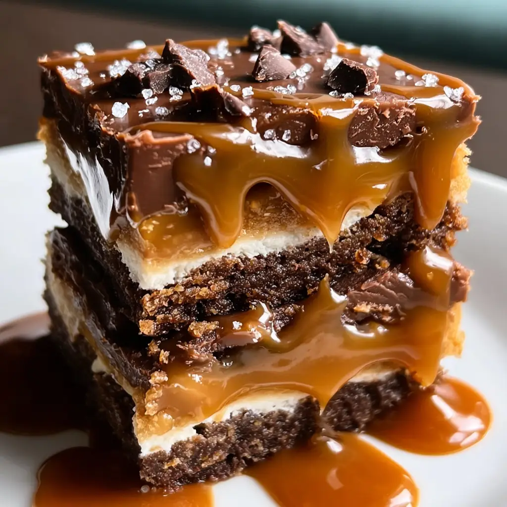 Salted Caramel Chocolate Chip Cookie Bars