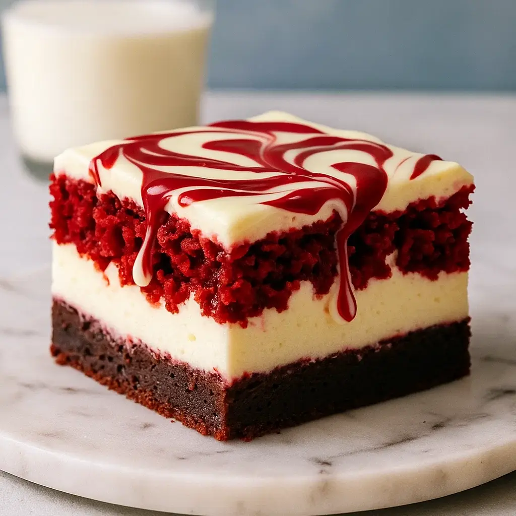 Red Velvet Cheesecake Brownies