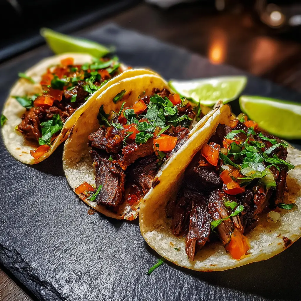 Garlic Butter Honey BBQ Beef Tacos