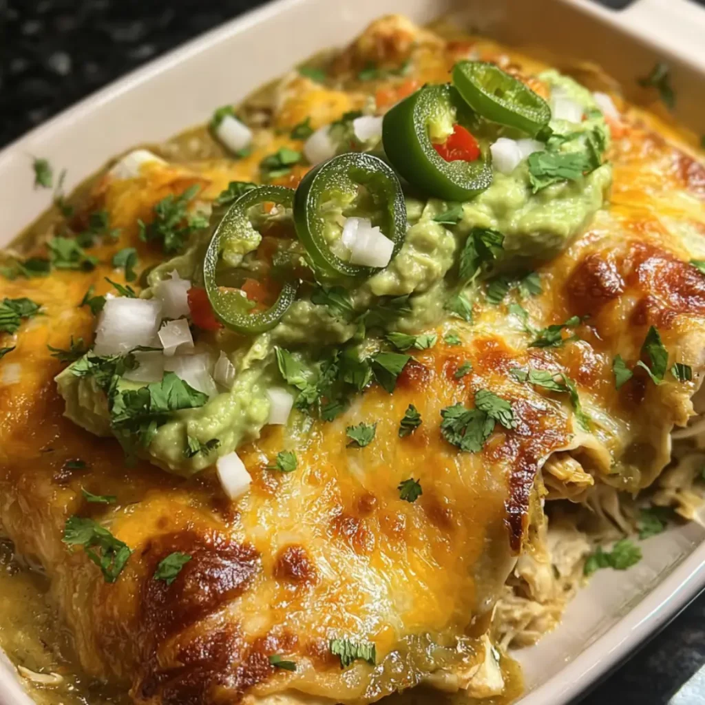 Green Chicken Enchiladas Easy